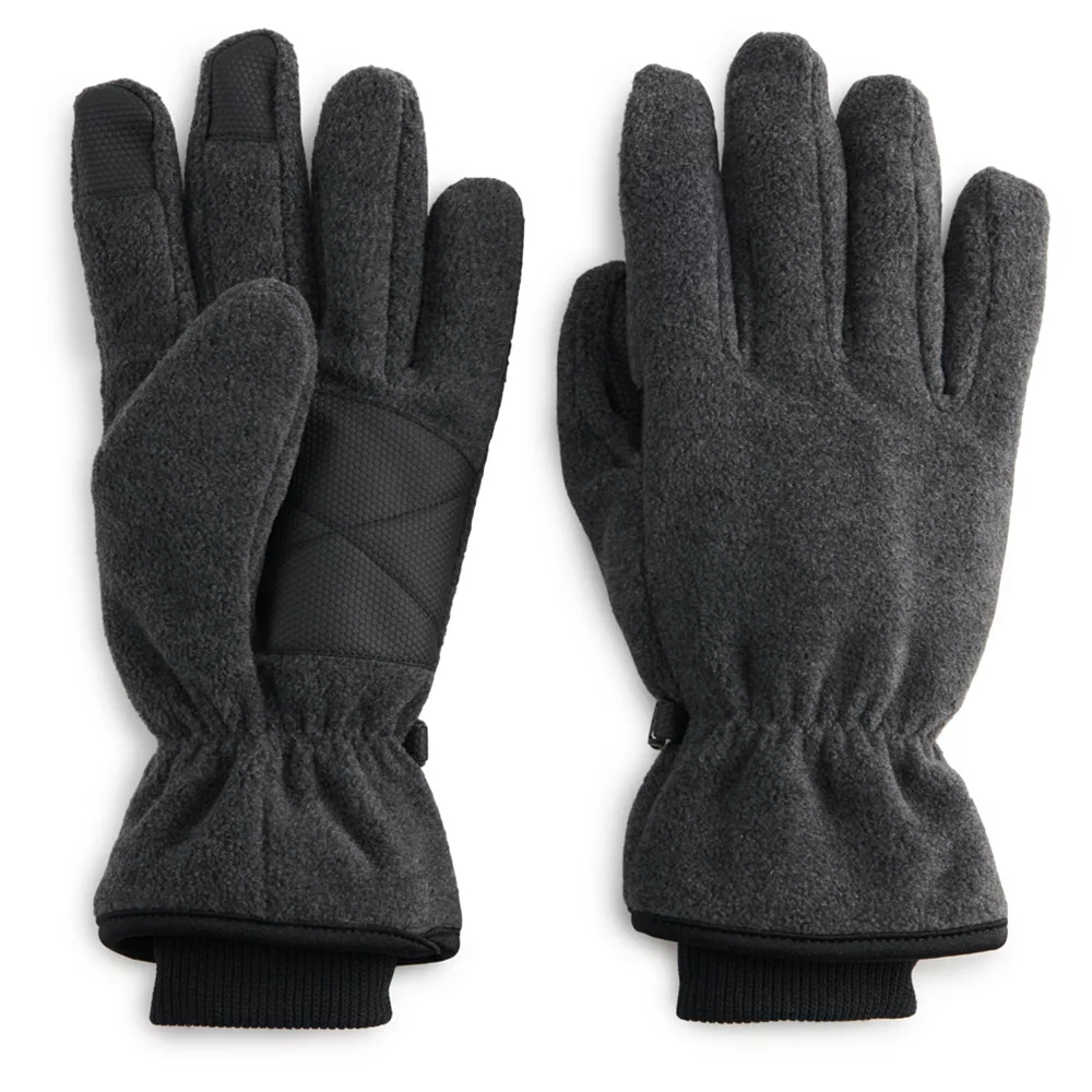 Men's Tek Gear® Microfleece Cuffed Touch Screen Gloves 1 Men's Tek Gear® Microfleece Cuffed Touch Screen Gloves