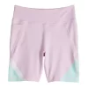 Girls 7-16 Tek Gear® Colorblock High-Waisted Side Pocket Bike Shorts In Regular & Plus