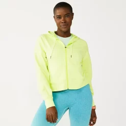 Women's Tek Gear® French Terry Crop Zip-Up Jacket