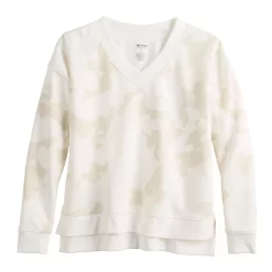 Women's Tek Gear® Ultrasoft Fleece Step-Hem V-neck Top -Tek Gear Online Shop 5543909 ALT2