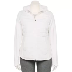 Plus Size Tek Gear® Hooded Mixed-Media Jacket