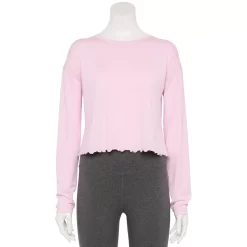 Women's Tek Gear® Lettuce-Edge Cross-Back Top