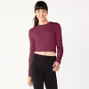 Women's Tek Gear® Ruffle Cutout Crop Tee