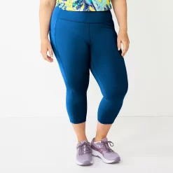 Plus Size Tek Gear® Ultrastretch Pocket High-Waisted Capri Leggings