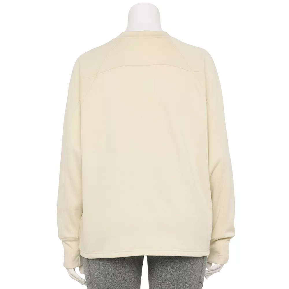 Plus Size Tek Gear® Stretch Fleece Mockneck Sweatshirt 2 Plus Size Tek Gear® Stretch Fleece Mockneck Sweatshirt - Image 2