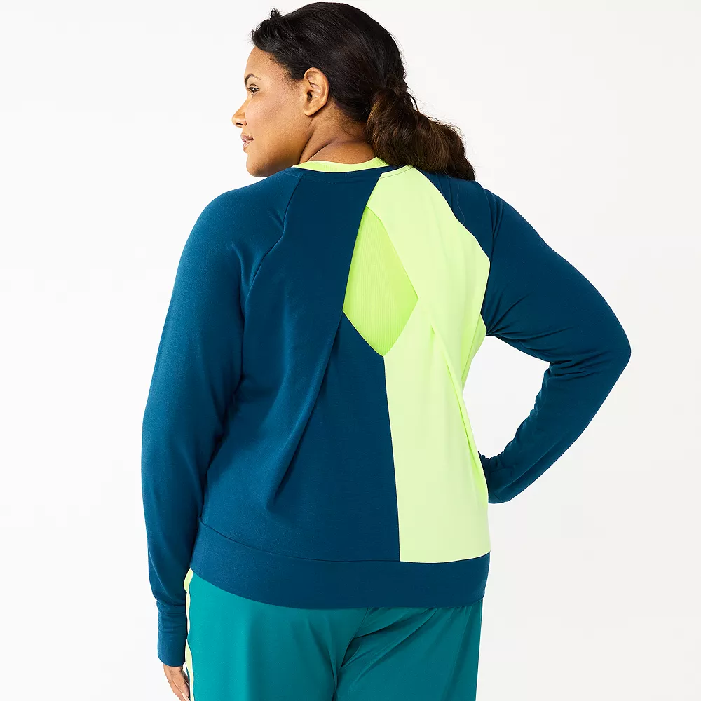 Plus Size Tek Gear® Keyhole Back Long-Sleeve Tee 2 Plus Size Tek Gear® Keyhole Back Long-Sleeve Tee - Image 2