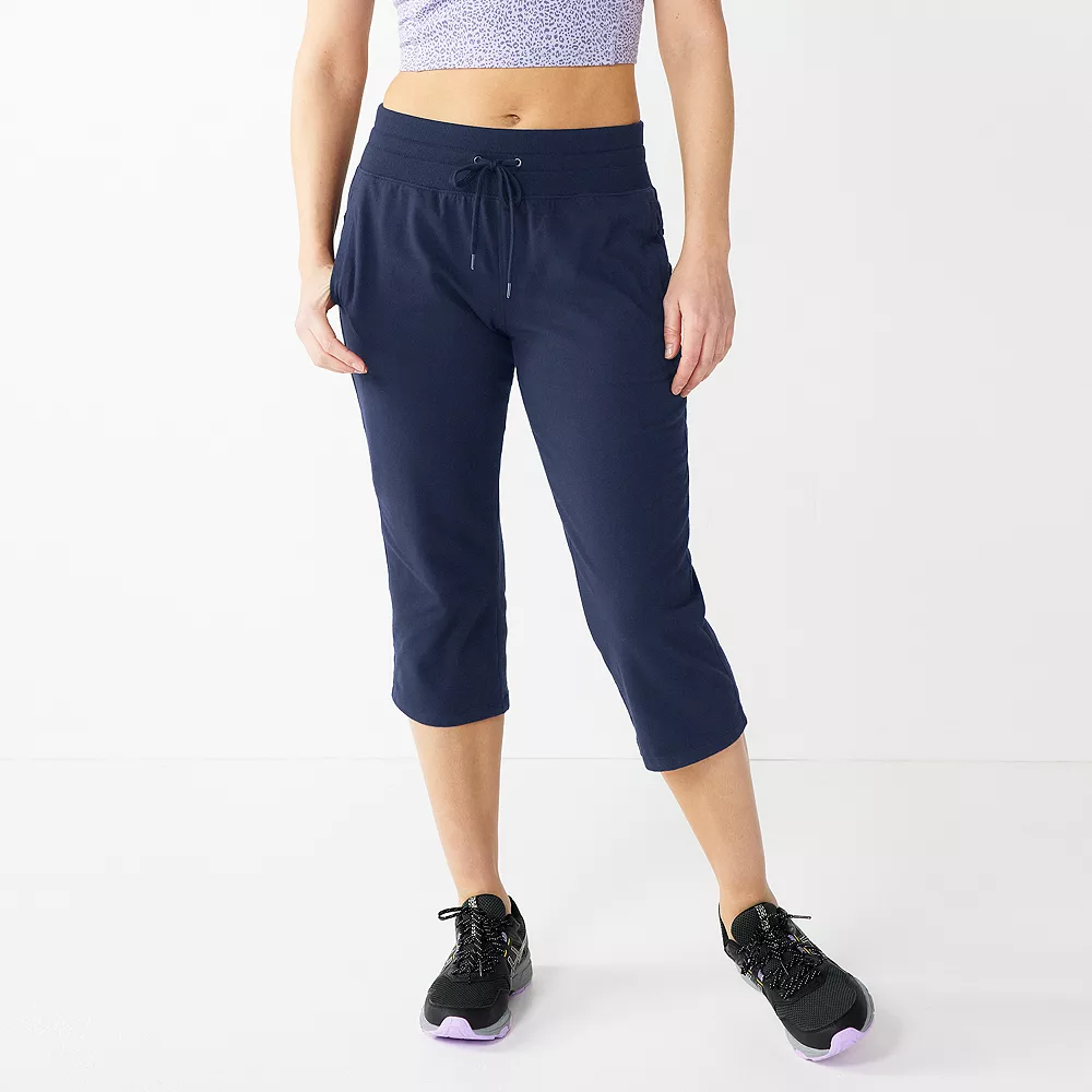 Petite Tek Gear® Essential Straight-Leg Workout Capris 1 Petite Tek Gear® Essential Straight-Leg Workout Capris